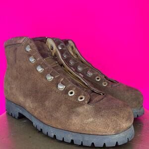 Vintage Fabiano The Alps Extra Palon Brown Suede Hiker Boot US 8.5N
